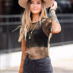 Willow and Root Tie Dye Mesh Top